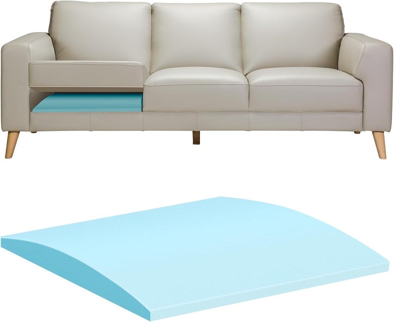 RA RUNNING ALIEN Couch Cushions Support for Sagging Seat 20"X 20"Insert padsSupports Board Sofa Furniture seat Cushion Under Sag Repair, Curved High Density Foam Replacement for Sectional Loveseat Chair Blue Set of 1 - Image 1